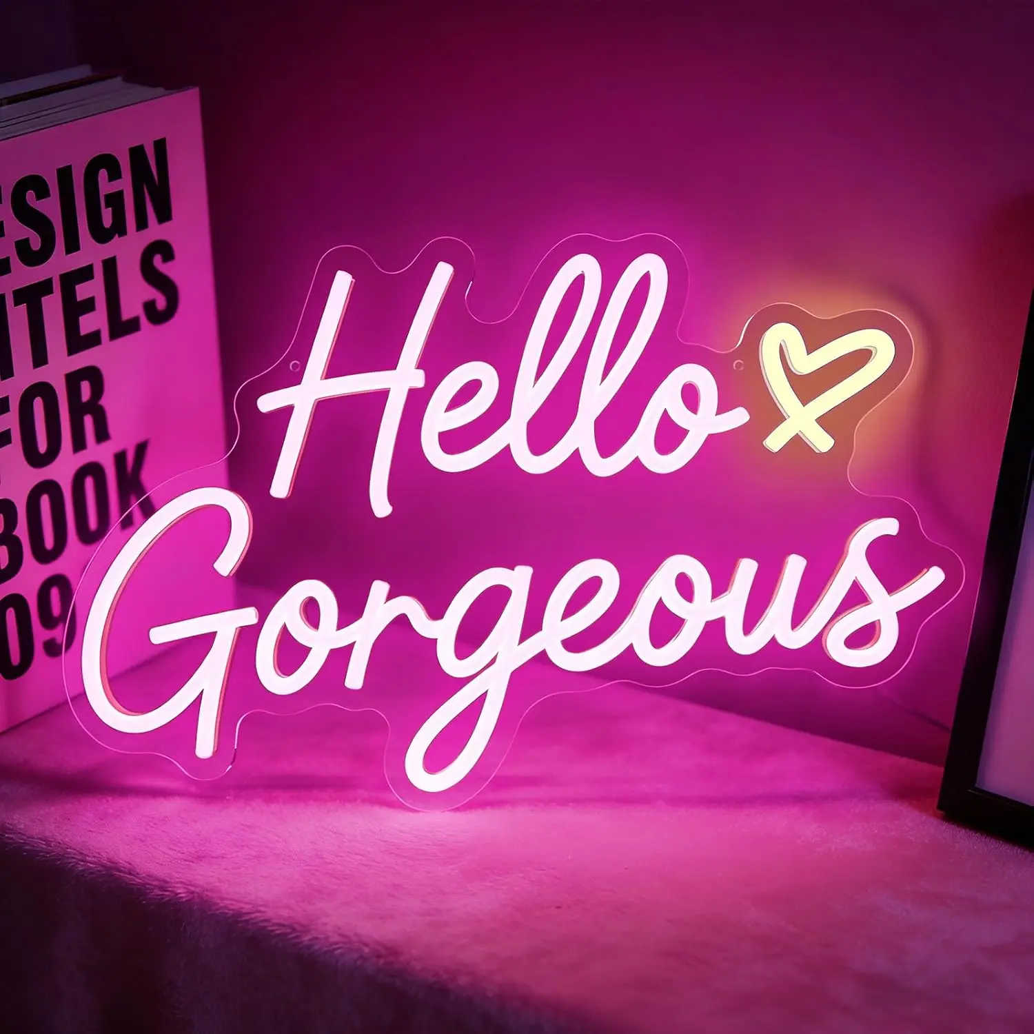 Gorgeous Neon Signs for Wall Decor,  Beautiful  LED Neon Lights with Dimmable  for , Wedding, Birthday Backdrop, Bachelorette Party Decoration, Girls Bedroom, Makeup Room