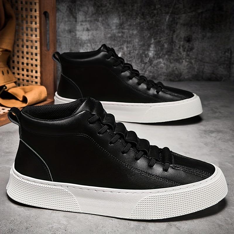 [Durable | Comfortable] Durable Comfortable Men's Ankle Boots |   Non-Slip Lace-Up Soft-Sole Sneakers for Outdoor Daily Wear