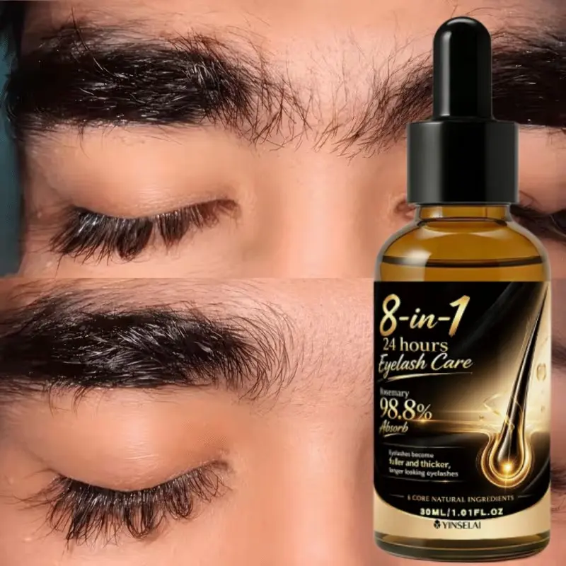 98.8% Natural Eyelash Serum – 6 Core Oils for Thicker & Longer Lashes, 24H Conditioner, 30ml