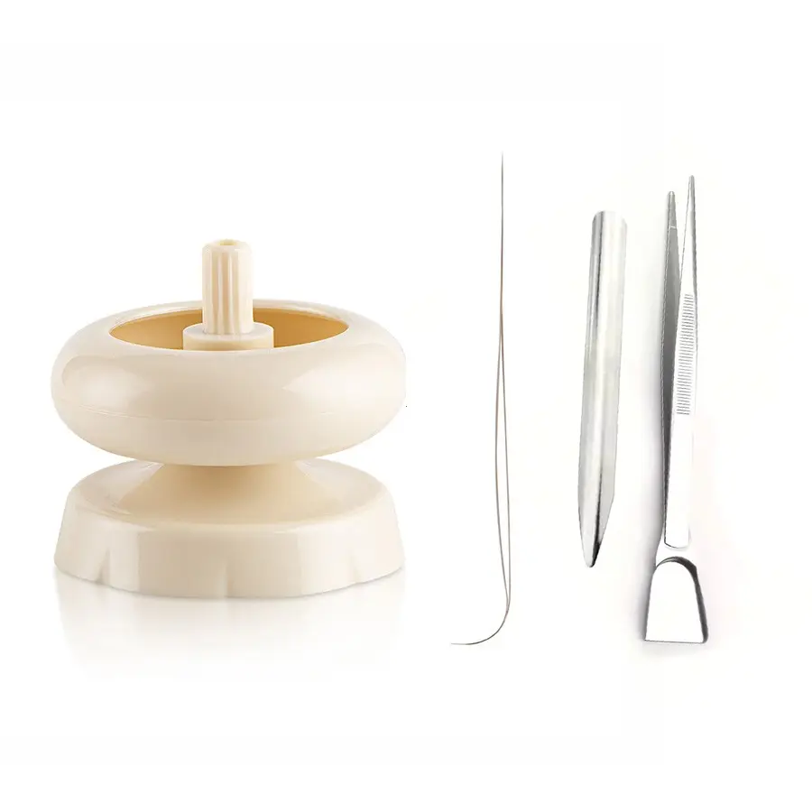Plastic Beading Rotator Kit for Quick Jewelry Making, Includes Beading Needle, Jewelry Tool, Tweezers, Ideal for Beaders and Designers