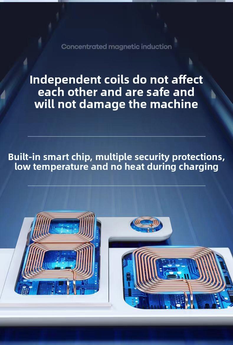 Acer S3 3 in 1 Wireless Charging Station, MagSafe Charger Stand Compatible, Qi2 15W Certified Palm-Sized Foldable Charger for iPhone 17/16, Apple Watch, AirPods (Non-Battery, Adapter Included)