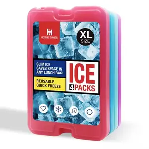 Four-Color Fillable Ice Pack Box, Portable Fresh-Keeping Cooling Ice Box, Large-Capacity Cold Storage Block for Picnic and Camping Use