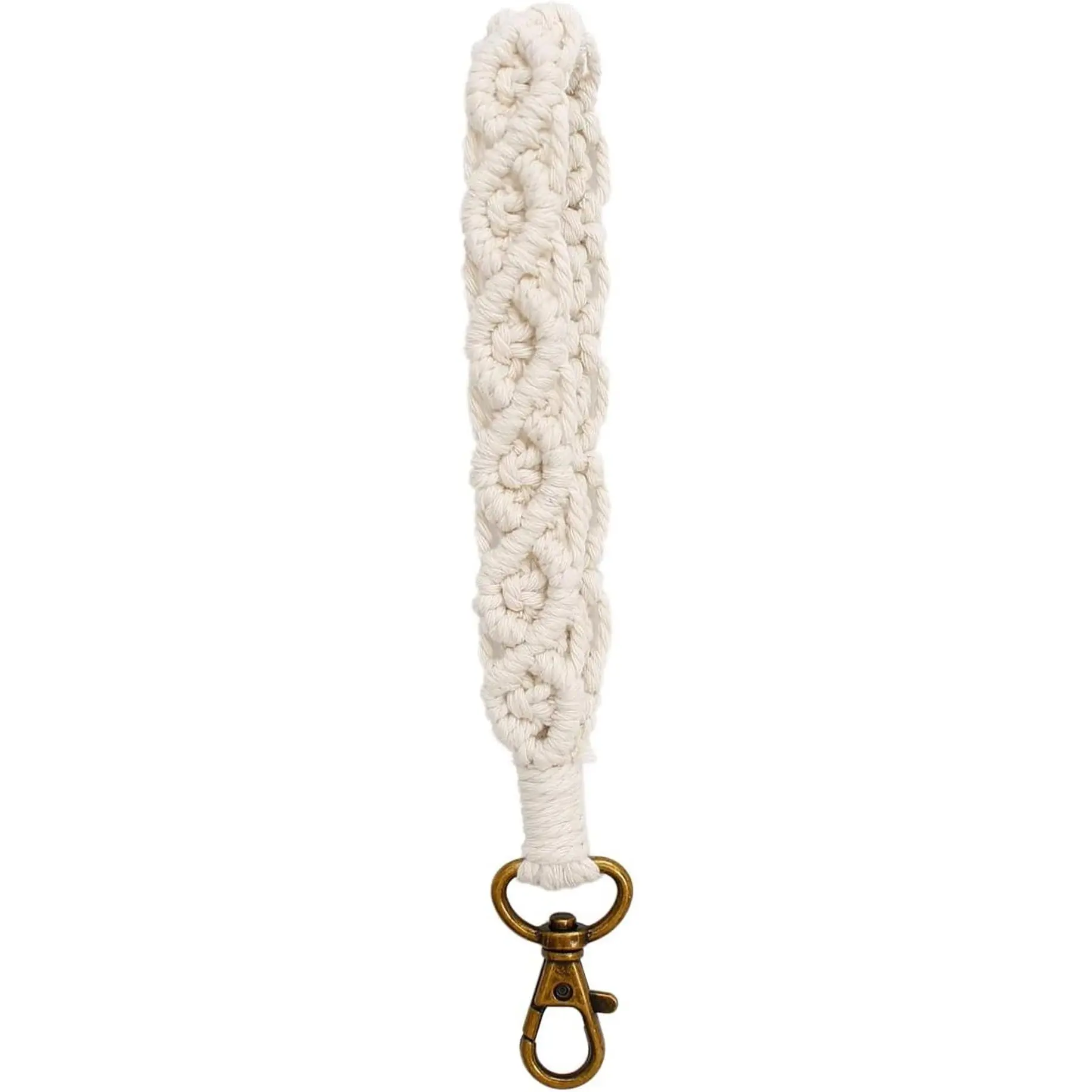 Boho Macrame Keychain Bracelet Handmade Wristlet Keyring Holder Wrist Lanyard for Women Girls
