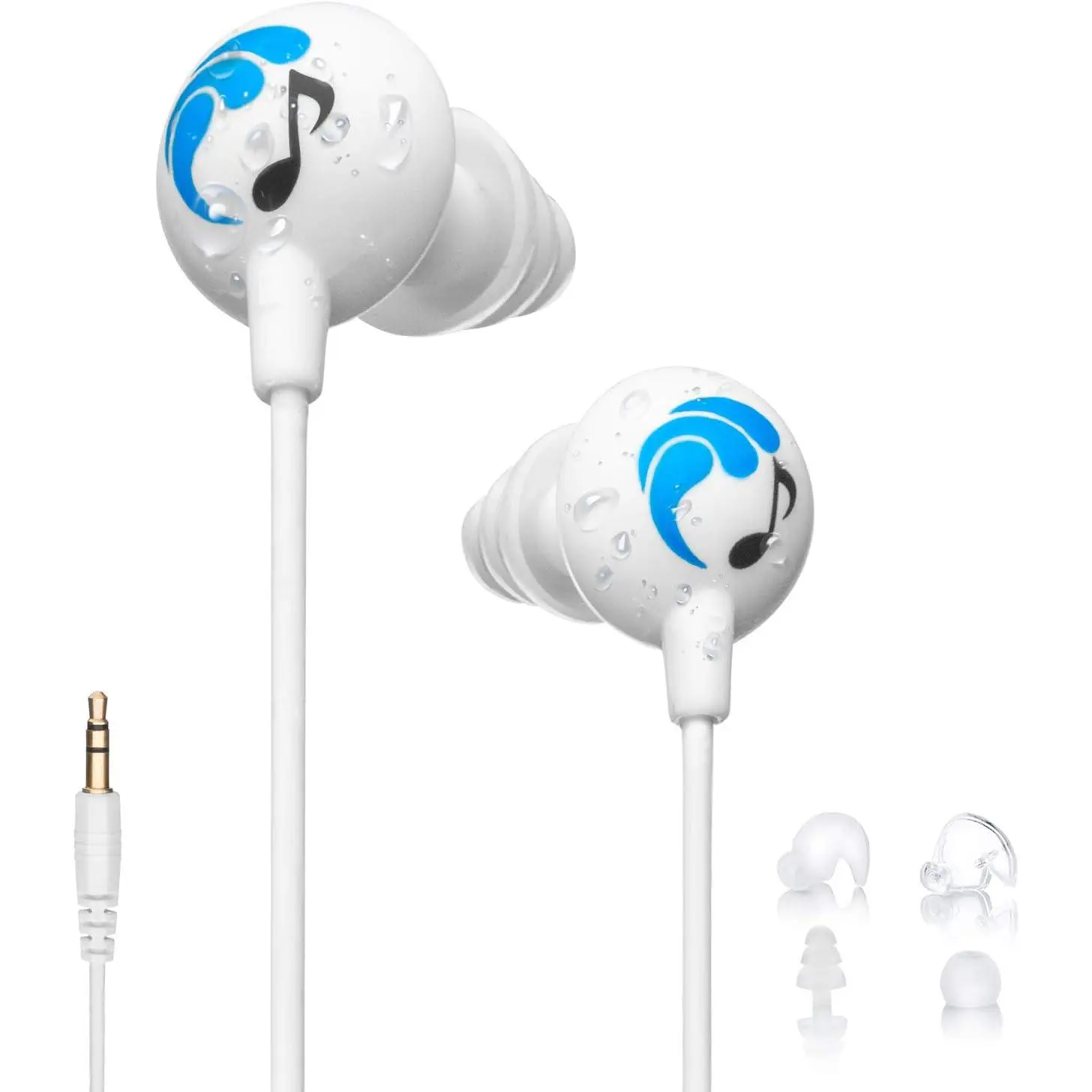 Made for Swimmers     Headphones | Short Cord + Low Drag Design | 11  Eartips for Watertight Fit