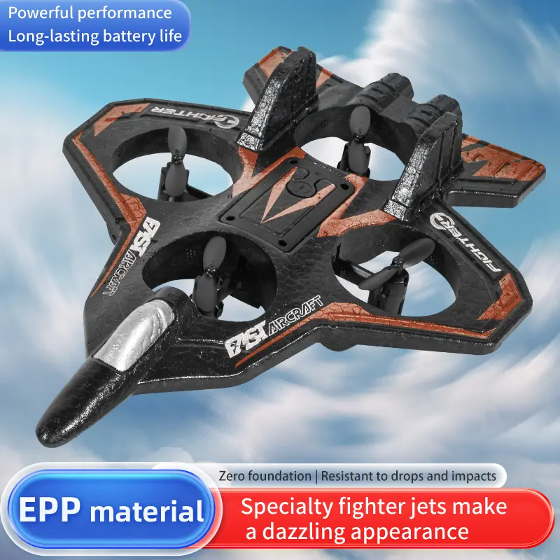 Remote Control Jet Fighter Plane Jet Toy for Kids 360° Stunt Flips, Colorful LED Lights, lightweight Easy RC Drone Toy for Beginners child boy