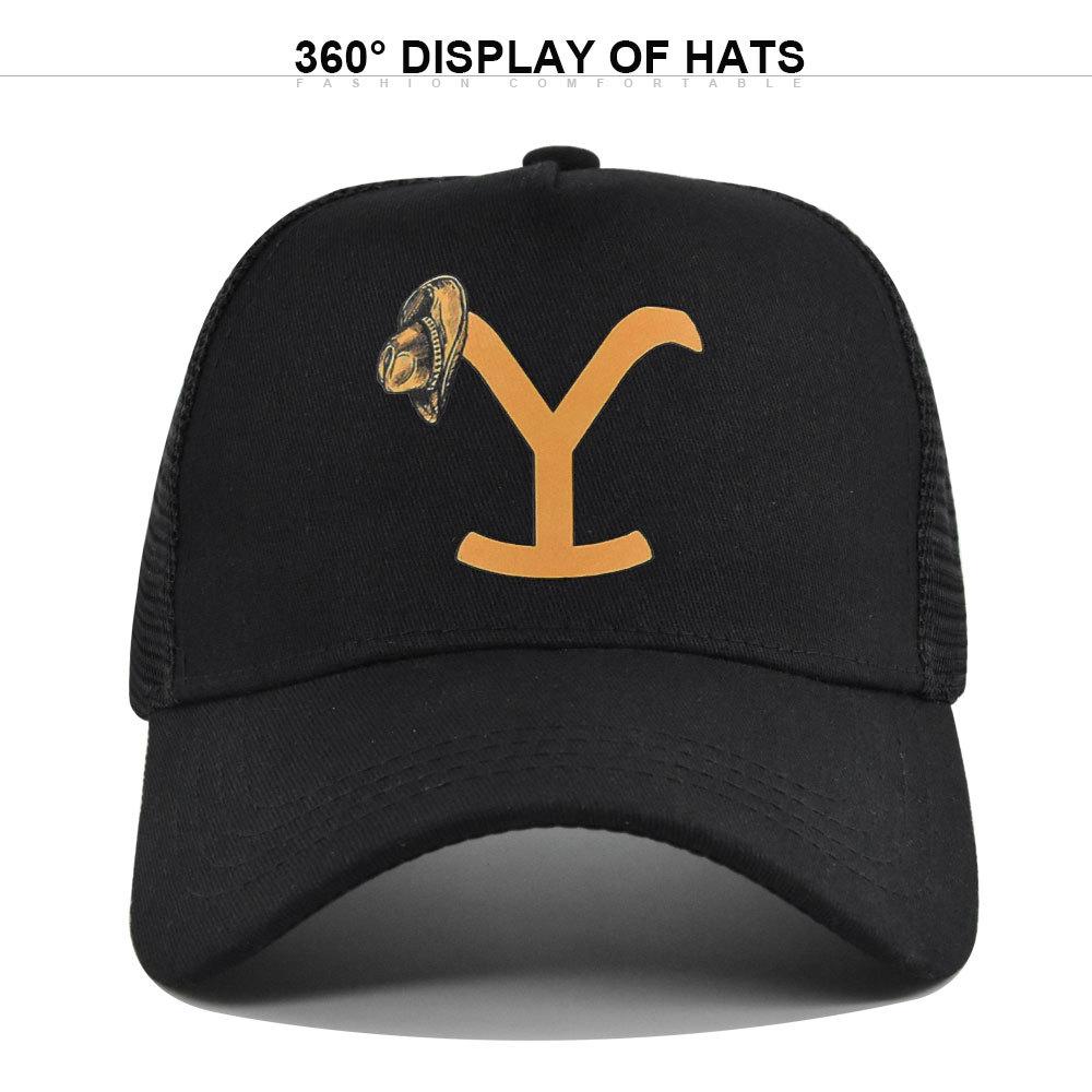 Cross-border Yellowstone baseball cap, silk-printed Yellowstone mesh cap, printed duckbill cap, unisex washable breathable sun hat