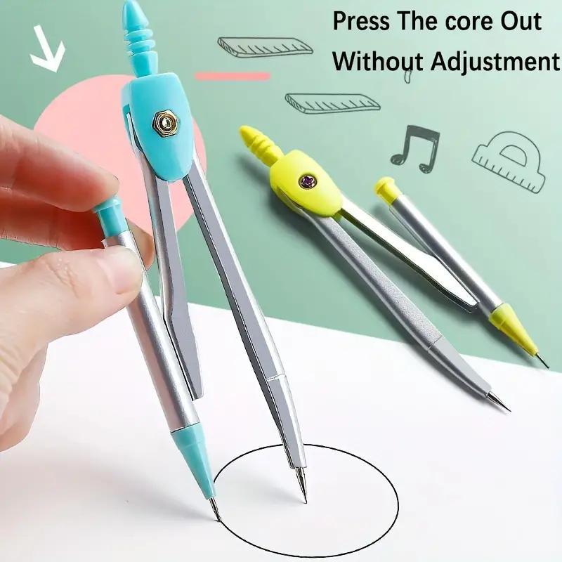 Ruler Set with Storage Box, Measuring Ruler, 7 Counts/set Including Compass & Ruler & Protractor & Eraser & Refill, Stationery Supplies for School Students Dormitory Home Office