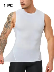 Men's Sleeveless Sport Tank Top, Butterfly Mesh Back Design, Breathable Lightweight Fabric, Summer Gym Training Wear, Comfortable Fit