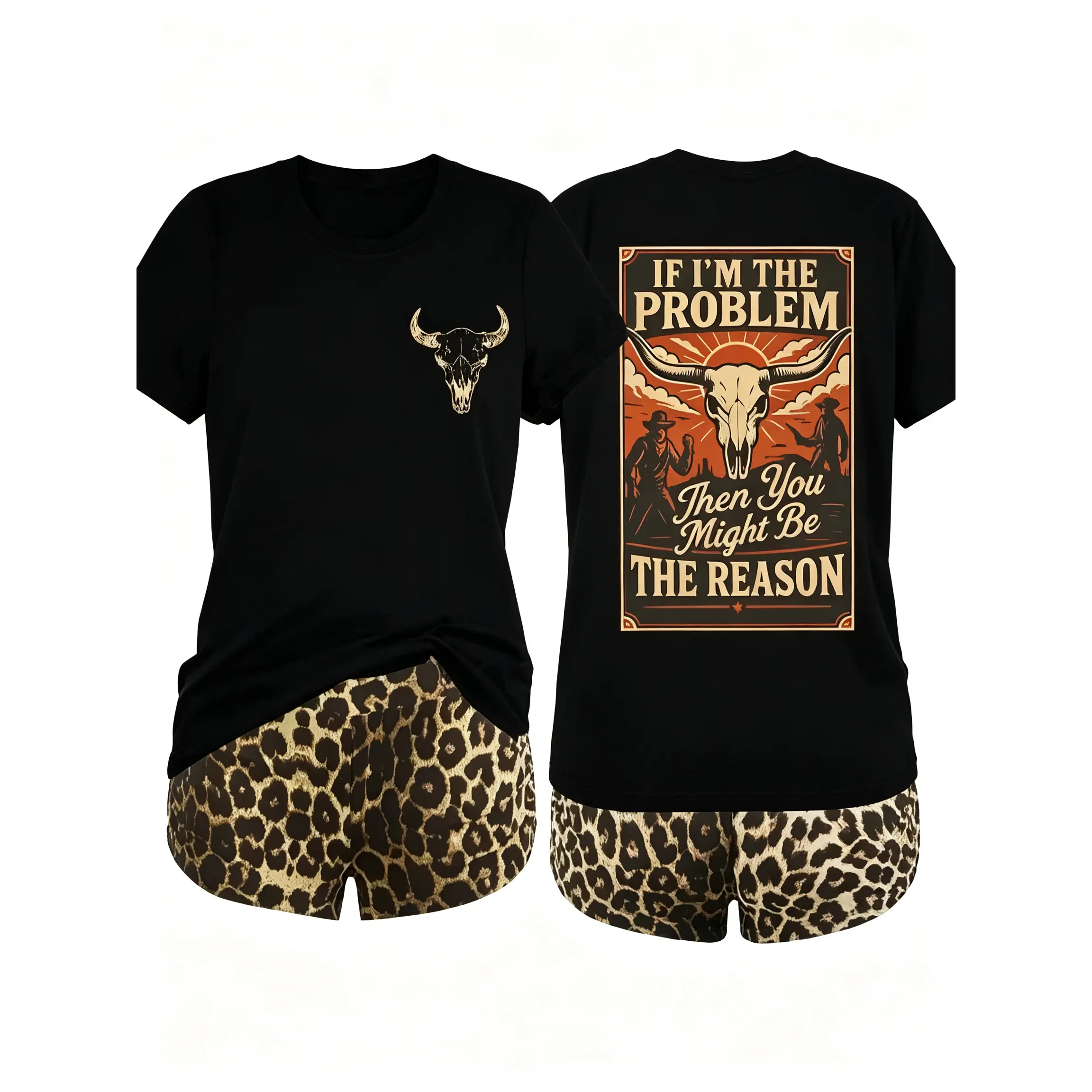 If I'm The Problem, You're The Reason  Cotton Western Tee