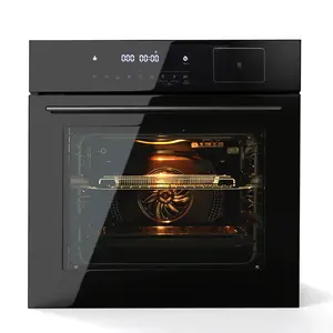 24 Inch Electric Single Wall Oven, 2.5 Cu.Ft/70 L Large Capacity Wall Oven with 11 Functions & Recipes, 3000 W Stainless Steel Touch Control Convection Oven with Glass Door