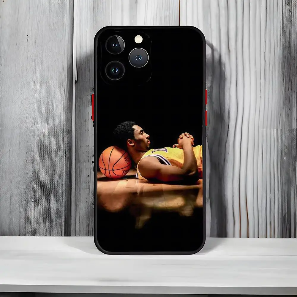 Basketball Fan K-Kobe Bryant Phone Case Black Matte Thin Anti-collision Phone Case For IPhone17 16 15 14 ProMax