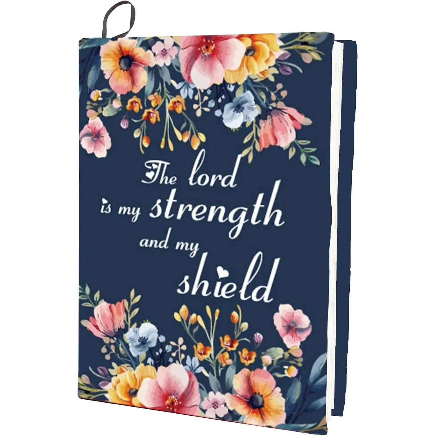 Flower Stretchable Book Cover Protector, Washable Elastic Cloth Sleeve for Hardcover Notebooks, Reusable Textbook Jacket for Students and Teachers, Gift