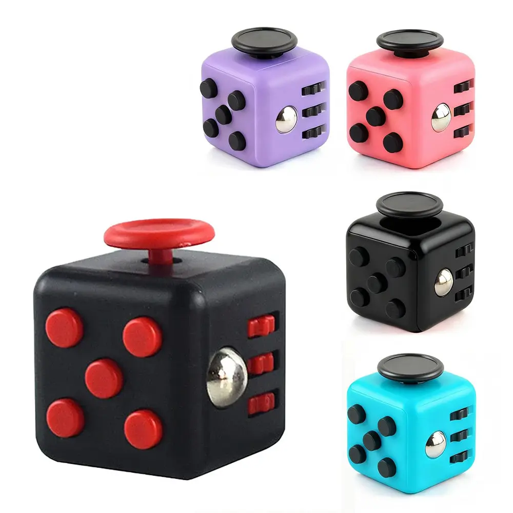 5 Pack Fidget Cube Toy, Multi-Function Sensory Fidget Dice, Portable Stress Relief for Kids, Adults, Adhd, Autism, Classroom & Office