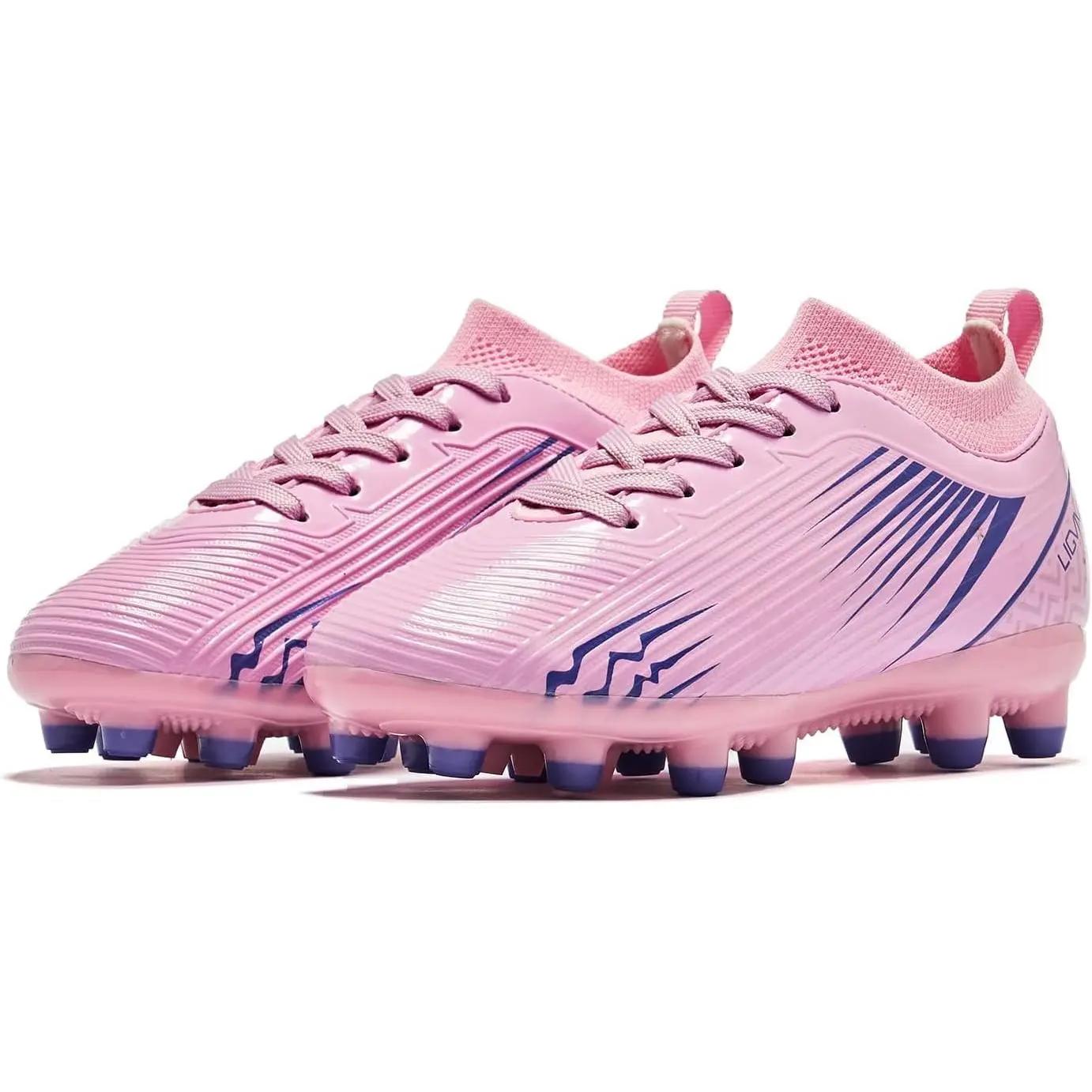 Soccer Cleats for Toddlers, Laceless Football Shoes, Outdoor Firm Ground, Little Kids & Big KidsGift.