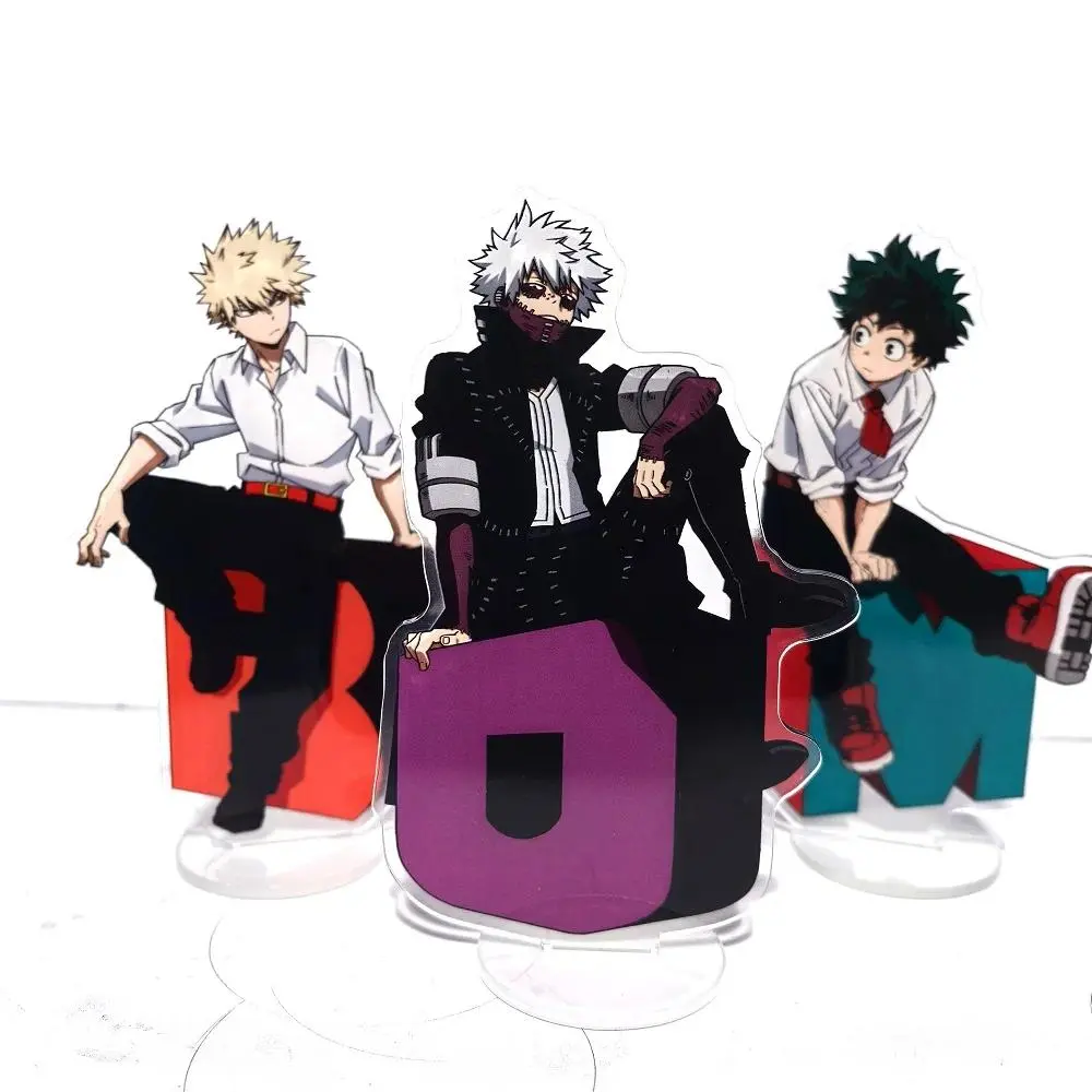 15cm My Hero Academia Action Figures - Tomura Shigaraki, Himiko Toga, Dabi Model Cosplay Toys with Acrylic Stands, Anime & Manga Gift Items