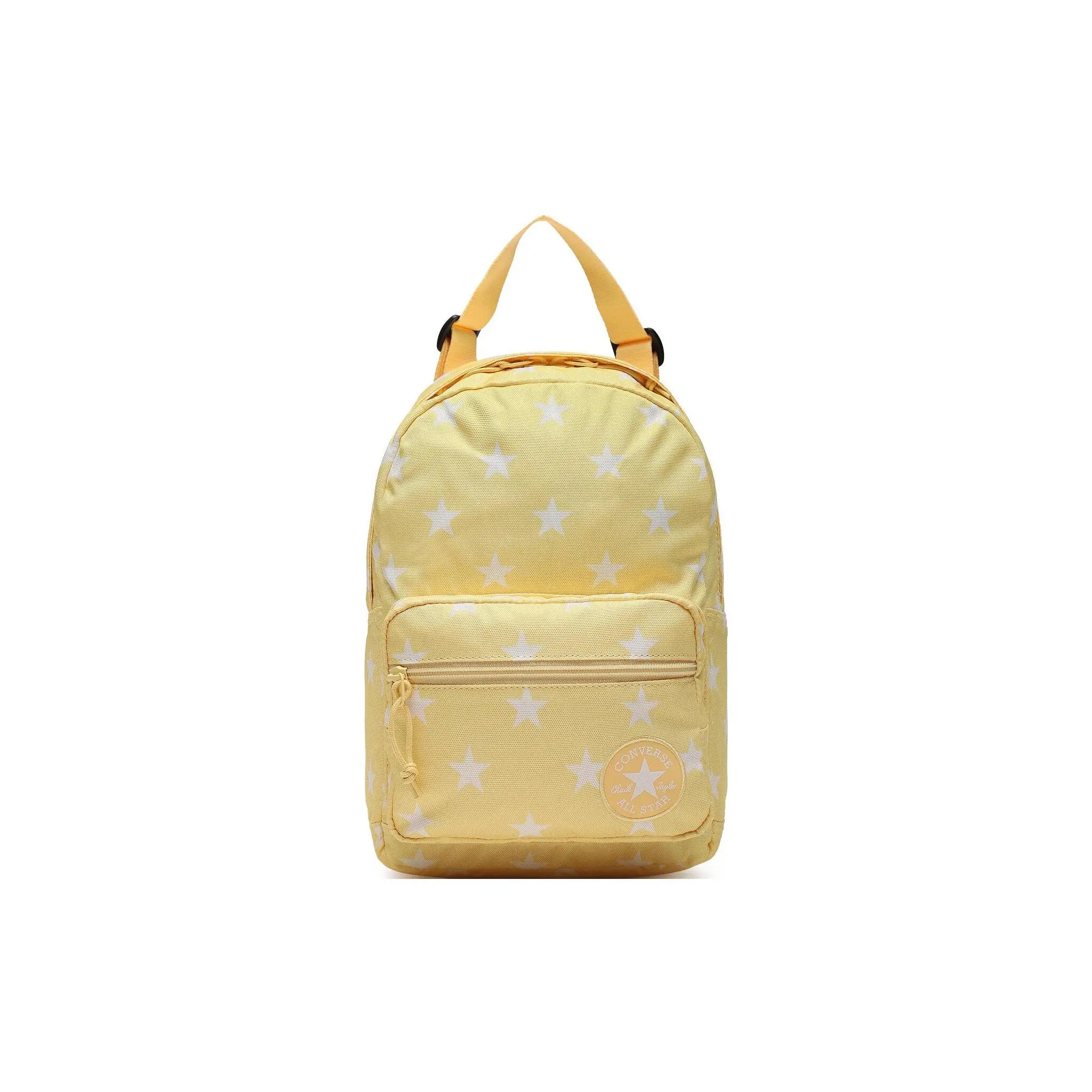 Converse All-Over Star Print Polyester Backpack – Unisex Mini Backpack in Yellow