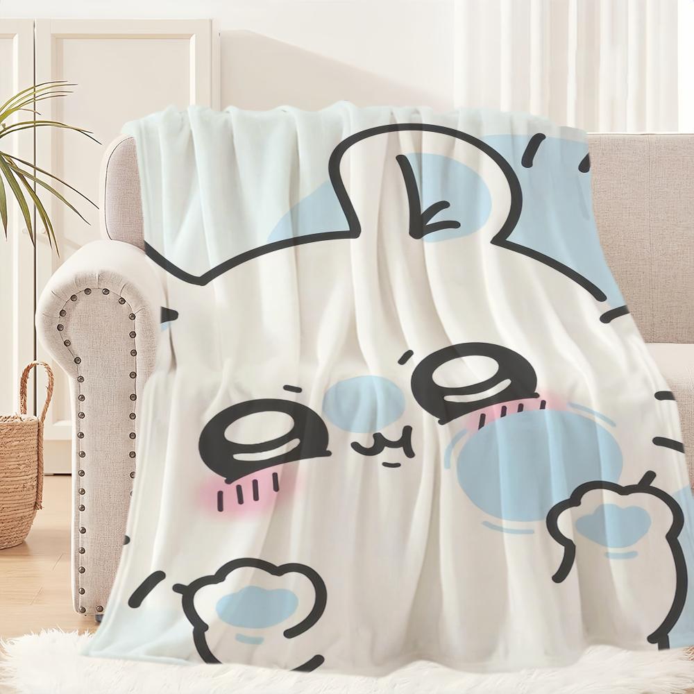 Cute Momonga C-Chiikawa Cartoon Blanket Plush Nap Sofa rug for Living Room Warm Office Bedroom Birthday Home Travel Kid Gifts