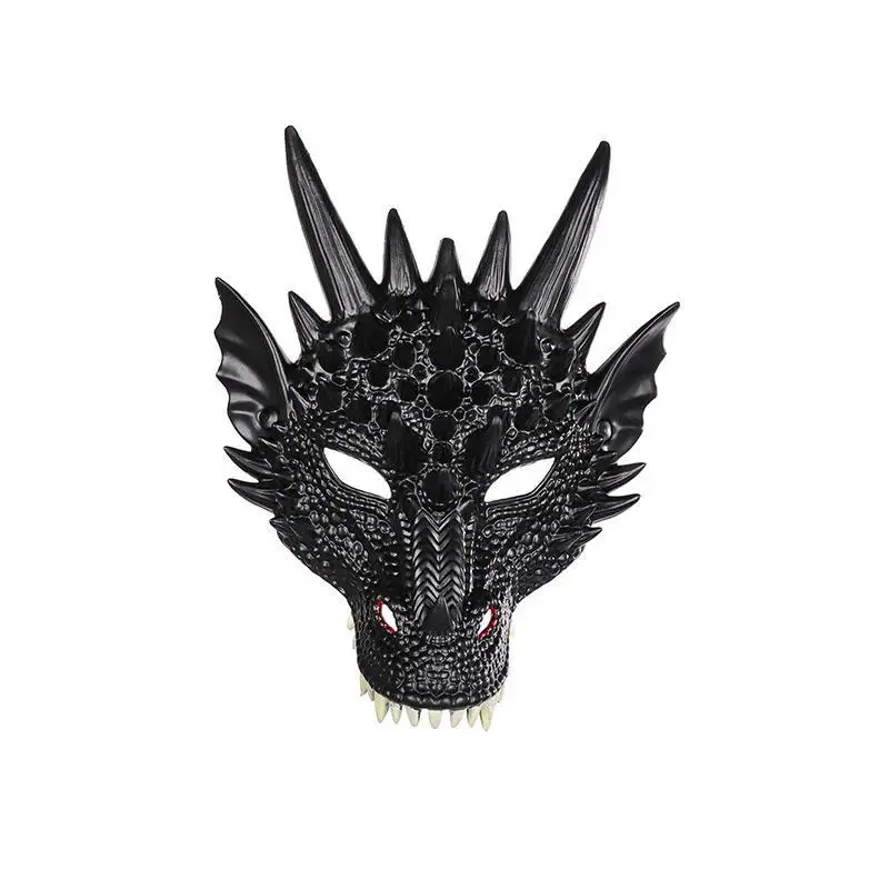 Cosplay Mask Unisex Scary 3D Latex Dragon Mask Dinosaurio Animal Face Mask for Nightclub Fancy Dress Festival Prom Pretend Play
