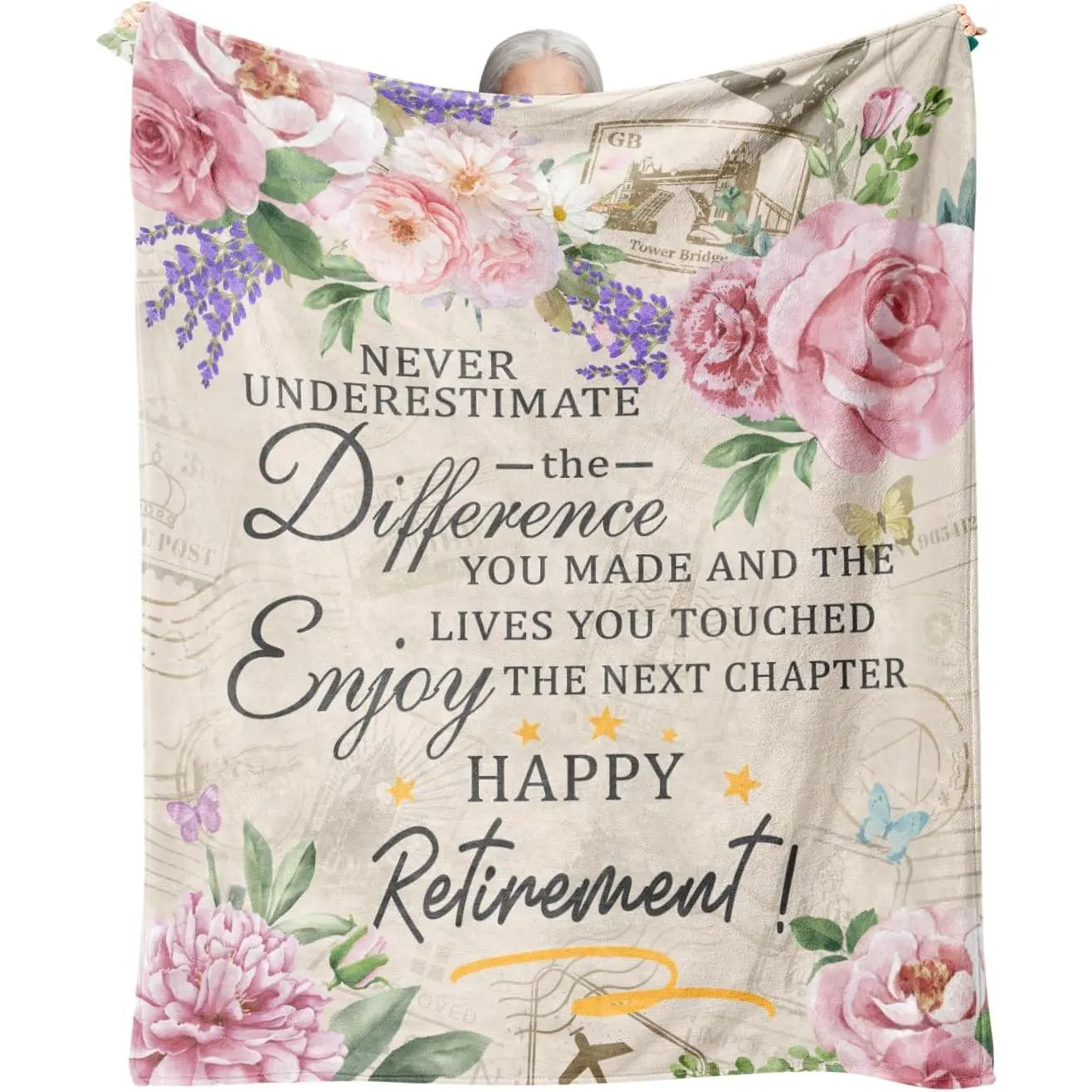 Retirement Gift for Woman, Retirement Blanket for WomenMen 2026, Farewell Gifts for Coworkers, Going Away Goodbye Present for Mom Teacher Nurse Throws Blankets 60x50