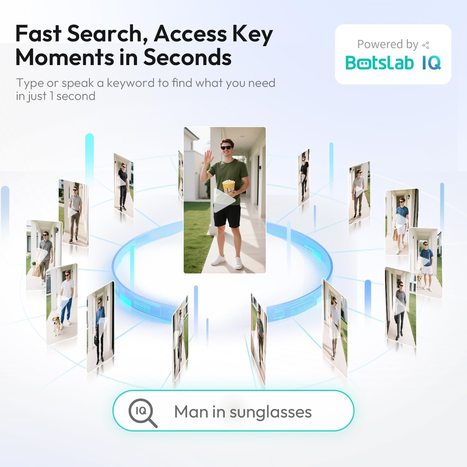 Botslab 2K Doorbell Camera Wireless 180° View 2-Way Audio AI Notifications 5200mAh Battery 2.4Ghz WiFi Secure Storage No Subscriptions Real-Time Communication