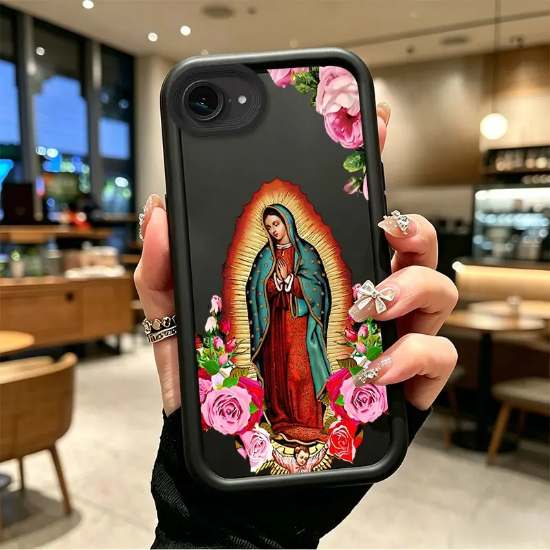Phone case for iphone 16E 17E Enhanced Peotection Gift Shockproof Our Lady of Guadalupe Rose Phone Case soft silicone Celestial Eye Layered Phone Case BOJTN50Q