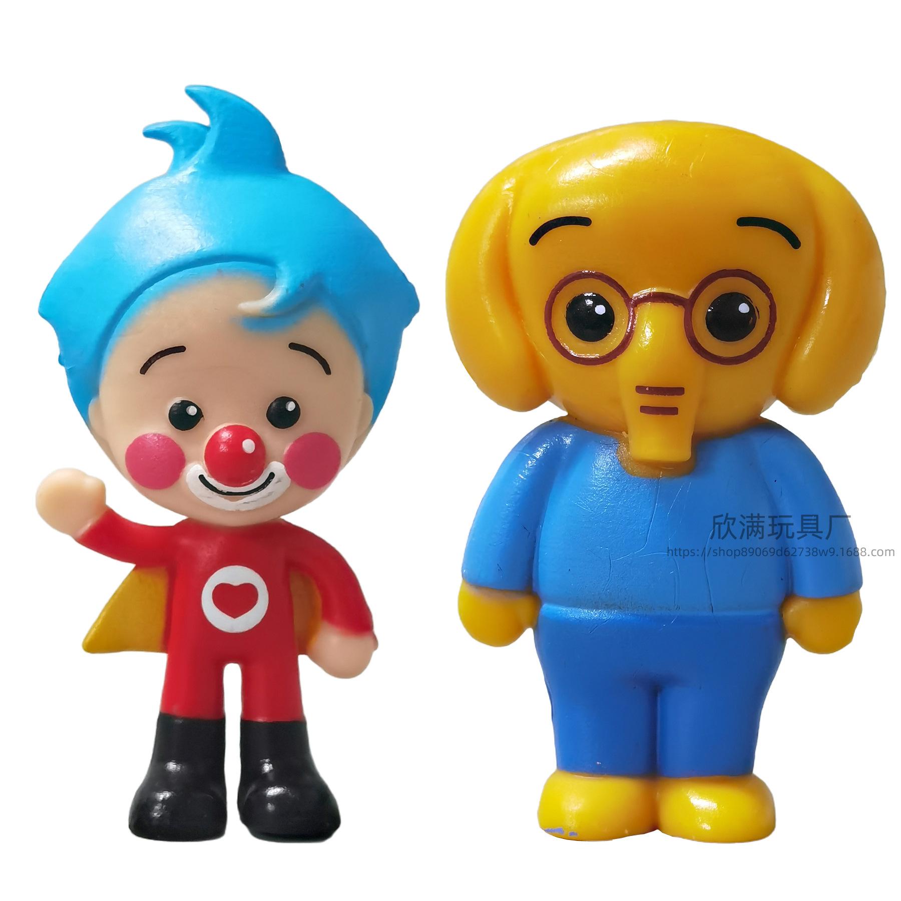 6pcs/set Cute Plim Clown Anime Figure Toy PVC Enlightenment Education Model Dolls For Children Gift Desk Decorations