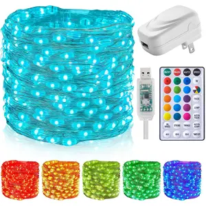 Color Changing Fairy String Lights: 66 Feet 200 Led Waterproof Twinkle Lights with Remote and Plug and 4 Light Modes for Craft Bedroom Ceiling Wedding Christmas 16 Colors