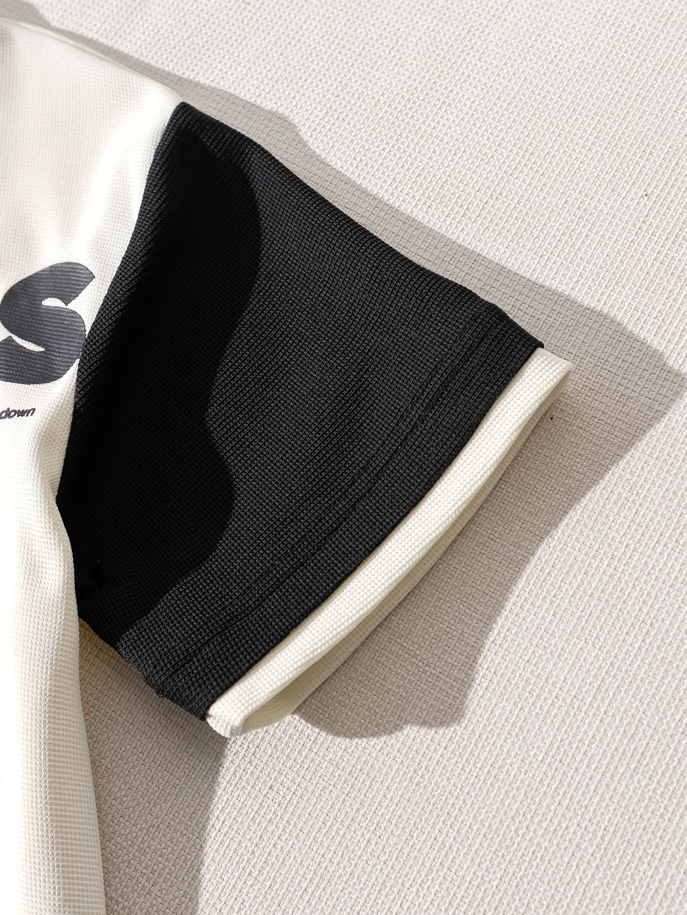 NewBoys' Summer Shorts Set, New Stylish 2pcs Outfit with Short Sleeves, Lightweight Color-Blocked Sportswear for Kids, Perfect for Outdoor(Gift)11