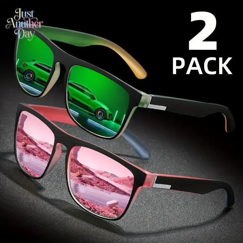 Couple Suit Classic Square Frame Ladies Colored Glasses, TAC Lenses, Composites, Metal Hinges, Suitable for Sports Party Fashion SpringStatements