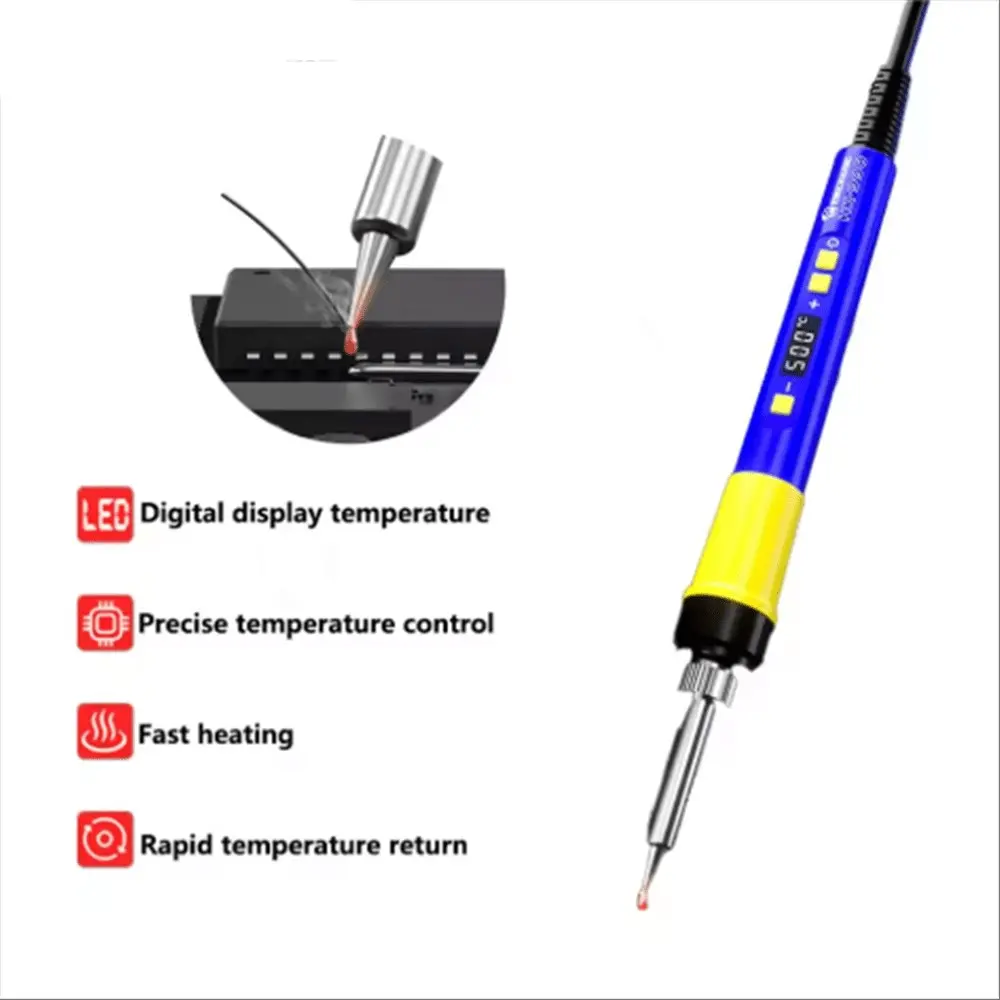 Mechanic Hk-990 Anti-Static Constant Temperature Soldering Iron, 90w High Power, Digital Display, Quick Heating, Welding Repair Tool Kit