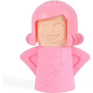 Happy or Angry Mom Microwave Cleaner, Microwave Oven Steam Cleaner, Just Add Vinegar and Water, Easily Cleans the Crud in Minutes (Pink)