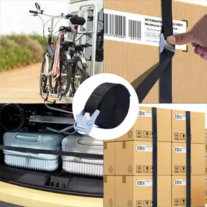 Lashing Straps with Buckles, Durable Secure Fastening, 1 Inch × 3.4 Feet, Cargo Tie-Down Strap for Storage, Adjustable Cam Buckle Straps for Luggage, Trucks, Trailer, Motorcycle