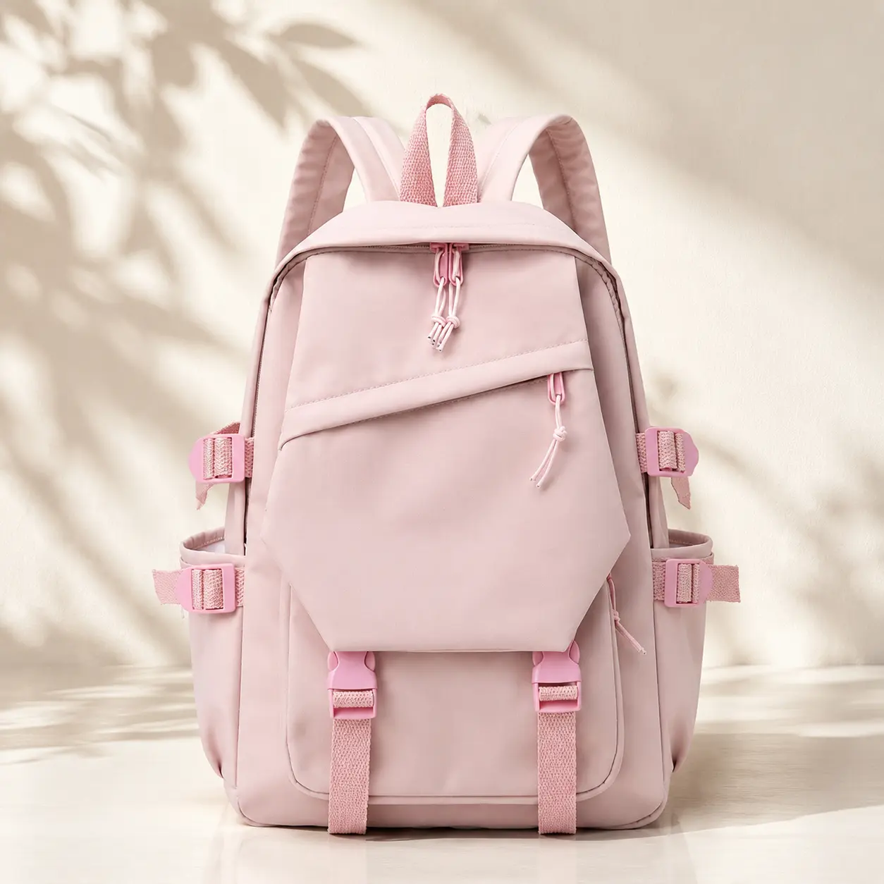 Cute Artistic Backpack For School Girls Lightweight Nylon 15 Inch Laptop Bag Breathable Wear Resistant Cushioned Straps 20 35L Retro Contrast Color