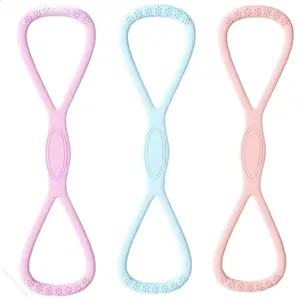 2026 Figure 8 Yoga Resistance Band 35 LB Soft Silicone Exercise Band Quick Rebound Fitness Resistance Band for Back, Shoulder, Legs, Workout Bands, Training Equipment