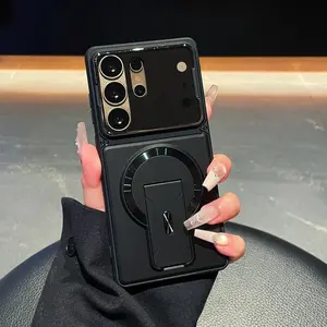 Camera Cap Bracket Phone Case For Samsung S26 S25 FE S24 S23 Ultra A57 A37 A17 A07 A56 A36 A16 ，Magnetic Holder Phone Case
