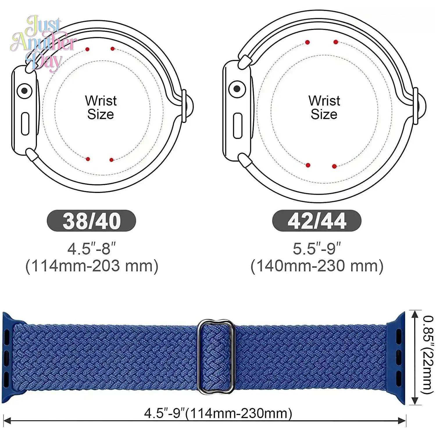 Braided Elastic Apple Watch Band – Stretch Strap (38–49mm, Series & Ultra)