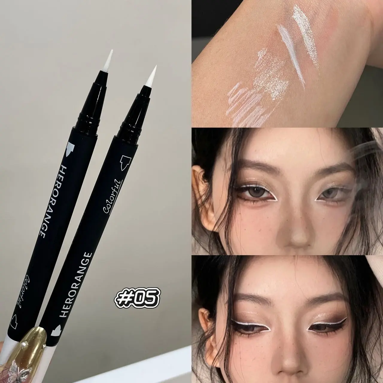 Light Spring & Summer Double-Ended Eyeliner, Ultra-Fine Tip With Smooth Flow, Even Color Payoff, Waterproof Sweatproof, All-Day Smudge-Free Wing Liner