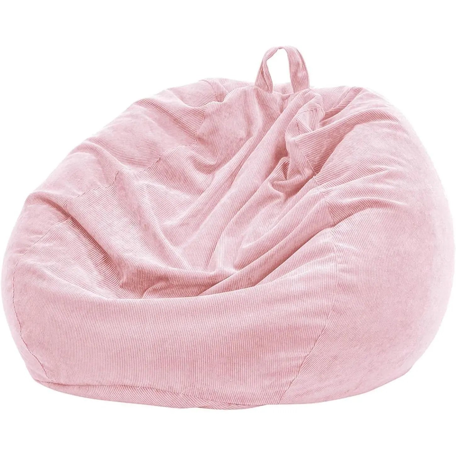 Bean Bag Chair Cover (No Filler) for Kids and Adults,Beanbag Stuffed Animal Storage Without Filling Plush Toys Holder and Organizer Soft Premium Corduroy 200L (Pink)