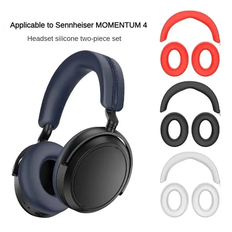 Silicone protective sleeve headband ear cap waterproof, and washable Suitable for Sennheiser MOMENTUM 4 head worn earphones