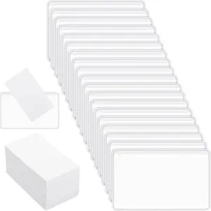 100 Adhesive Pockets Library Card Pocket with Top Open, Clear Self Adhesive Index Card Sleeves for Business Cards,  to School Supplies for Storage Bins Library Cards Organizing  Shelves