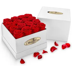 16- Preserved s in a Luxury  Box - Real s in Square White Box - A Valentine's  as Everlasting as Your Love