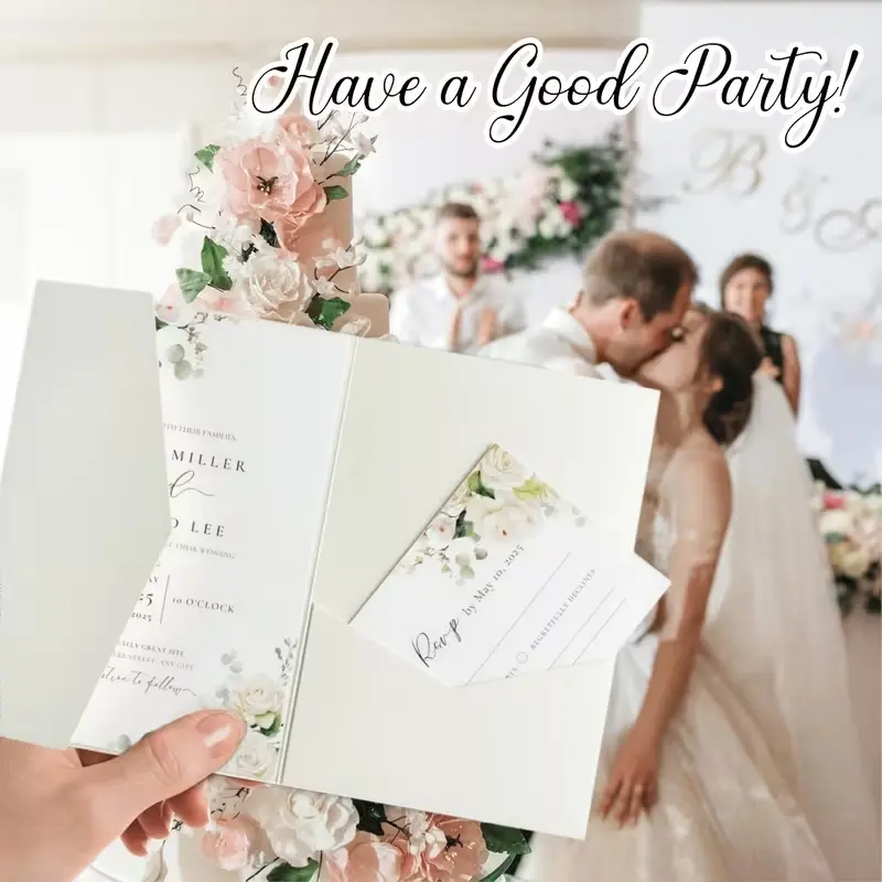 6pcs/set Wedding Invitations Card Tri-Fold Greeting Cards for Wedding Birthday Mariage Party Decoration Supplies Card Design