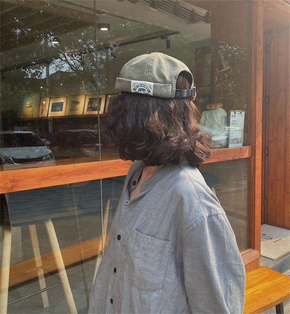 Fashion Cotton Brimless Hat Men Women Retro Skullcap Melon Docker Cap Street Hip Hop Without Visor Summer Outdoor Beanie Gorras