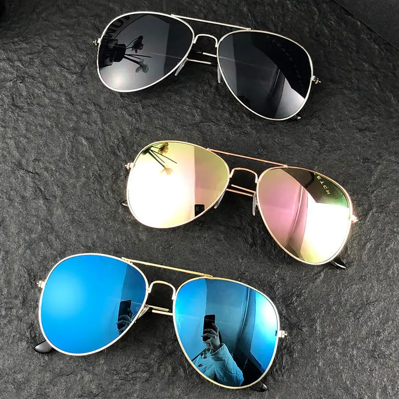 3pack Classic Aviator Sunglasses With Color Mirror Coated Lenses, UV Protective Casual Eyewear For Daily Driving, Travel And Outdoor Activities