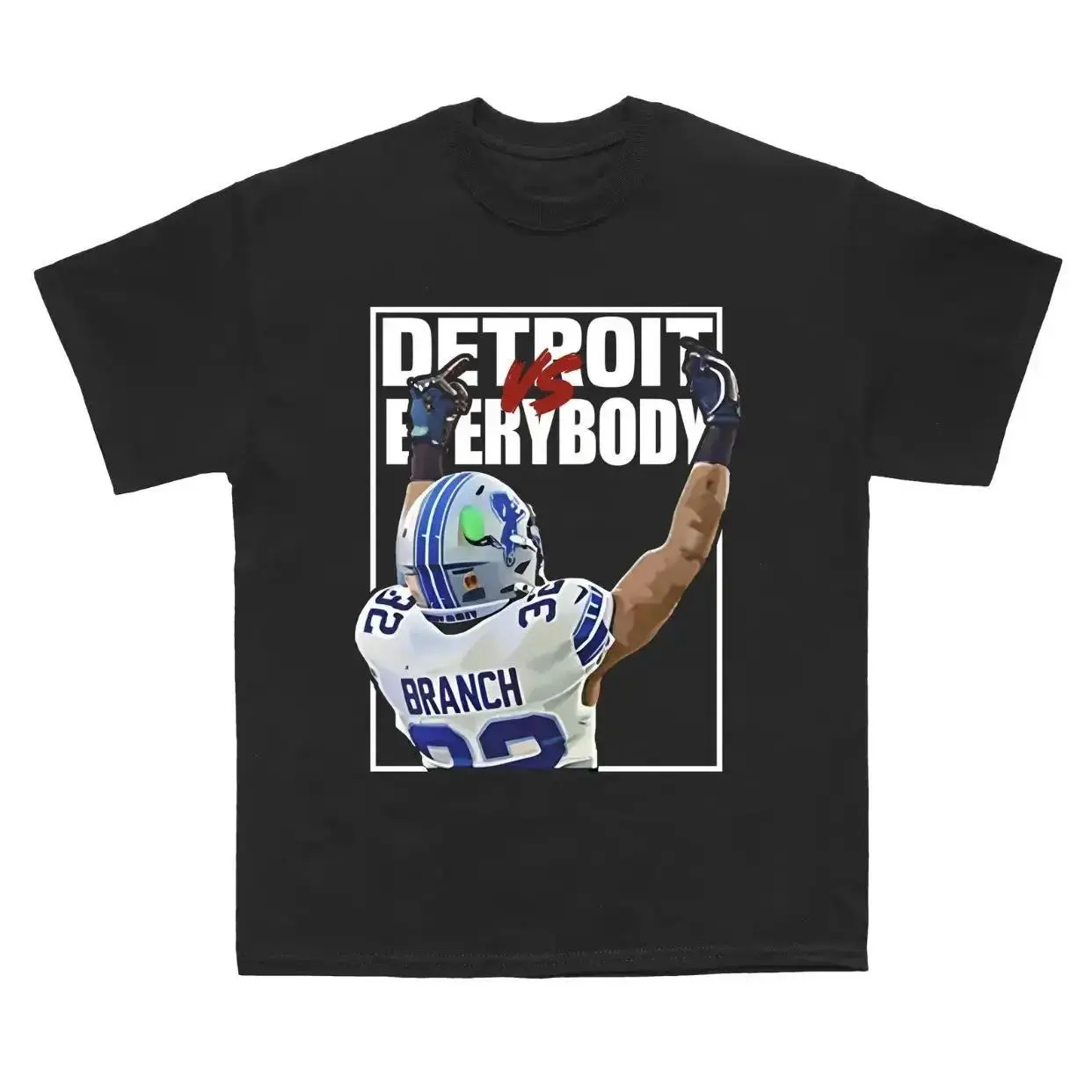 Unisex Brian Branch Iconic Celebration Graphic T-Shirt - Soft Cotton Crew Neck Short-Sleeve Detroit Football Fan Tee, Men's Sports Streetwear Casual Top for Game Day, Birthday Gift