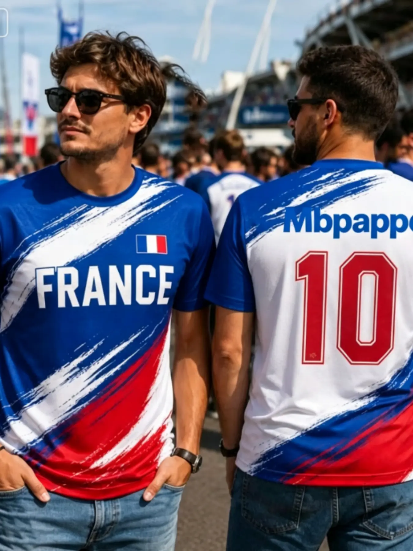 France 2026 National Team Jersey, Round Neck Short Sleeve, Breathable Comfort Fabric, Slim Fit, Suitable for All Seasons, Home Travel Outdoor Sports