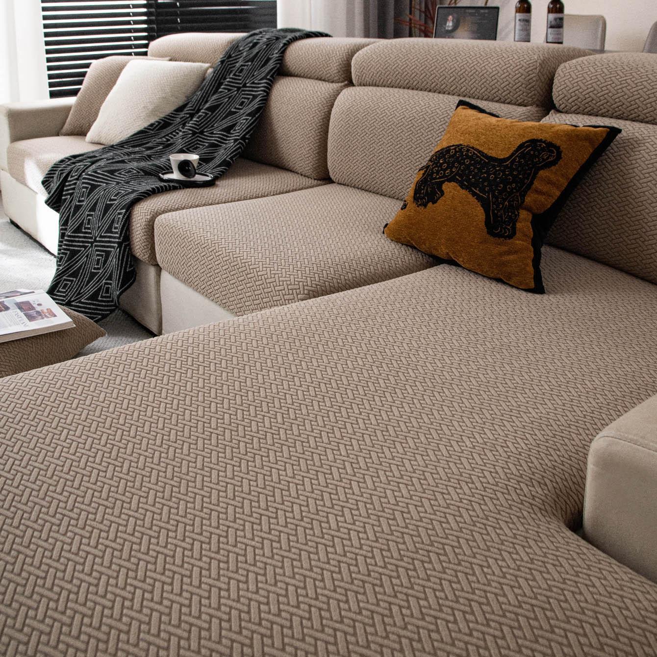 Solid Color Sofa Cover, 1 Count Soft & Durable Washable Elastic Sofa Slipcover, Sofa Protector for Home Living Room, Bedroom, Office, Sofa Couch Covers #GLOBAL PICKS