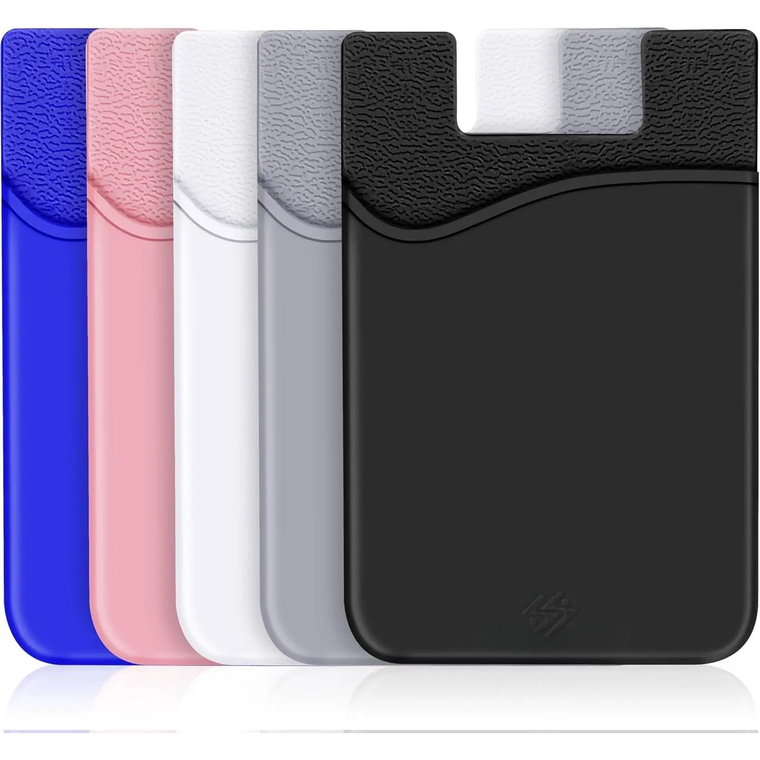 Card Holder for Phone, Adhesive Phone Wallet Credit ID Business Card Holder  Pocket Stick  Compatible with  &  Smartphones 5 Pack