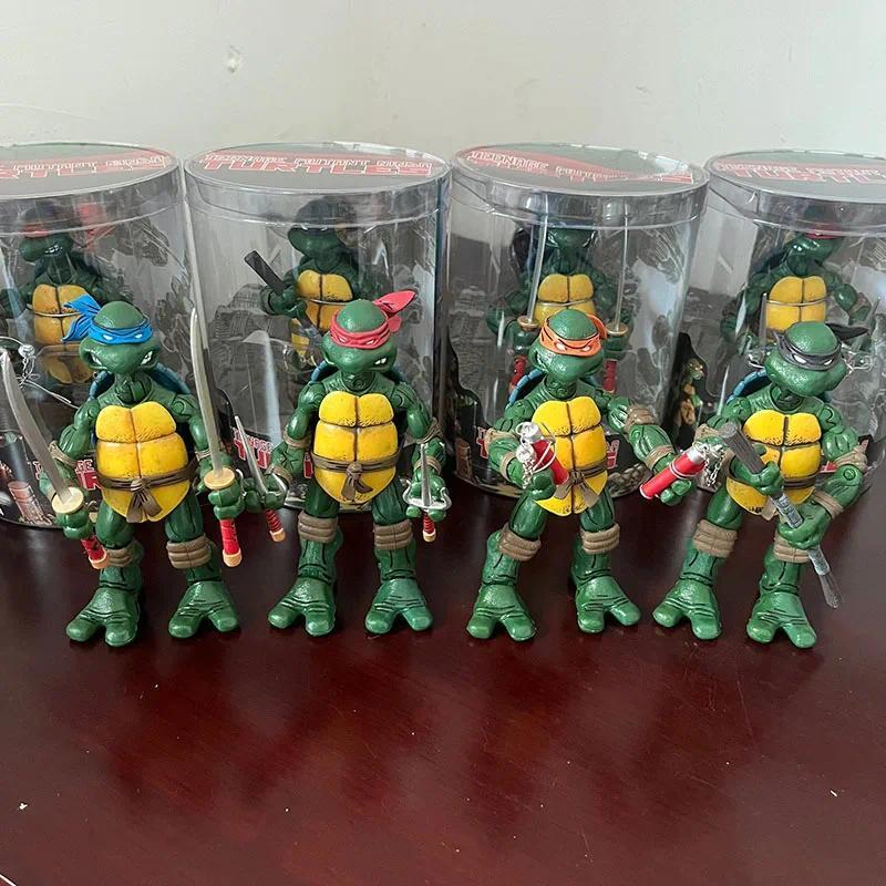 4pcs Teenage Mutant Ninja Turtle Action Figure NECA Raph Leonardo Donatello Mikey Figuras Comic TMNT Collection Model Toys Gift popular