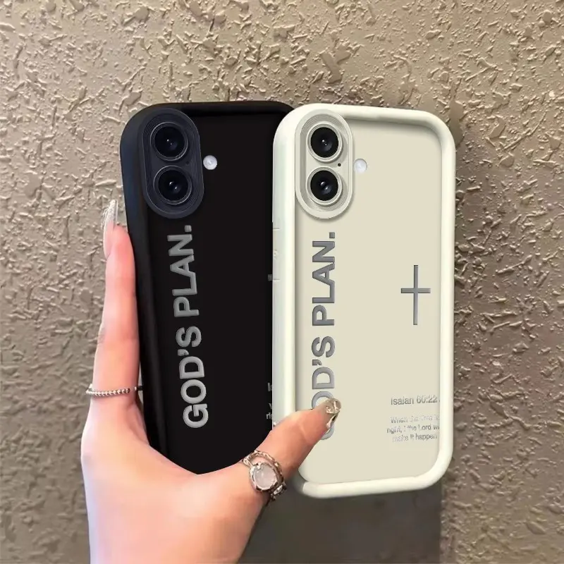 Phone case for iphone 17 16 16PLUS Gift Enhanced Peotection Shockproof God's Plan Cross Isaiah Verse Phone Case Full cover protection Celestial Eye Layered Phone Case ROOJTN2TU